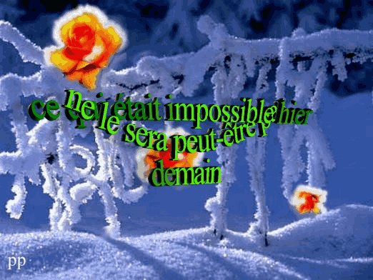 impossible hier , peut-&ecirc;tre possible demain !