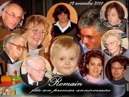 Romain a f&ecirc;t&eacute; son premier anniversaire en famille...