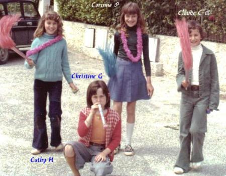 Corinne et ses copains et copines en 1977