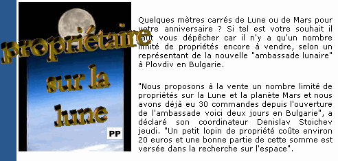  POSSIBLE d'acheter un bout de lune...