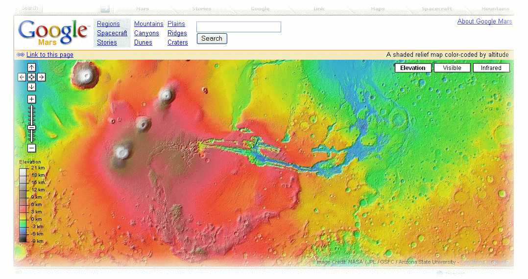  google s'occupe aussi de la planète MARS !