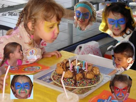 Chlo&eacute;e souffle 6  bougies, avec ses copines, au MAC DO de Balaruc -les Bains