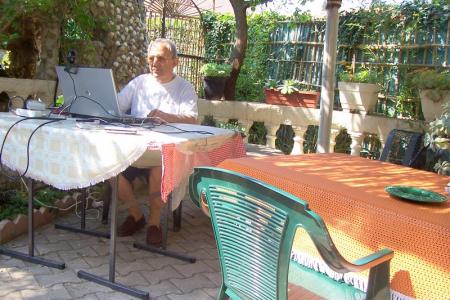  liaison internet par CPL (netgear) au fond du jardin