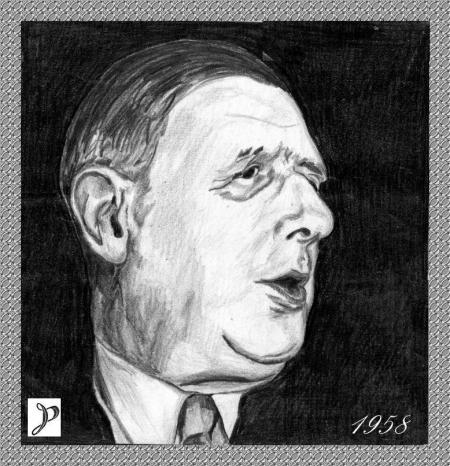 le g&eacute;n&eacute;ral de Gaule  ALGER 1958
