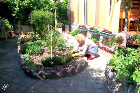 JANINE soigne ses plantes