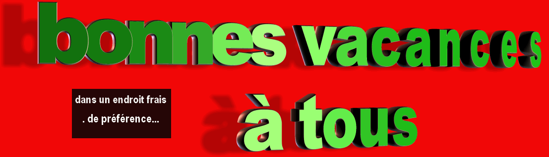 je ne pars  pas en vacances...