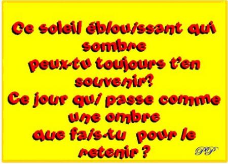 poème du jour..
