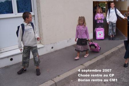  rentr&eacute;e des classes &agrave; LA PEYRADE POUR Chlo&eacute;e et Dorian