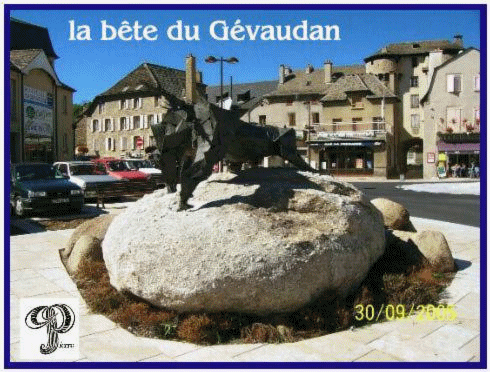  la statue de la bête du Gévaudan