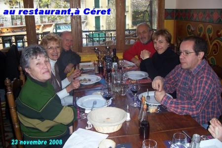 REPAS ENTRE AMIS  &agrave; C&eacute;ret (PO)