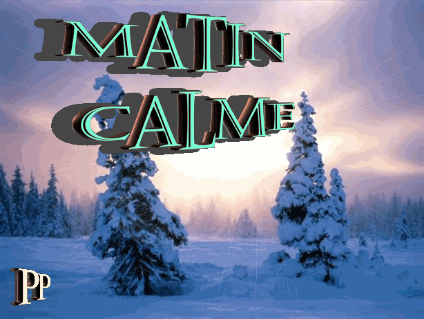 éphémère  quiétude d'un matin d'hiver