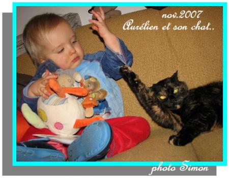 Aur&eacute;lien et son chat...